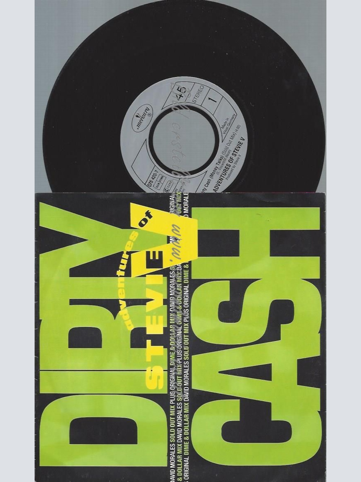 7"  Adventures Of Stevie V  Dirty Cash