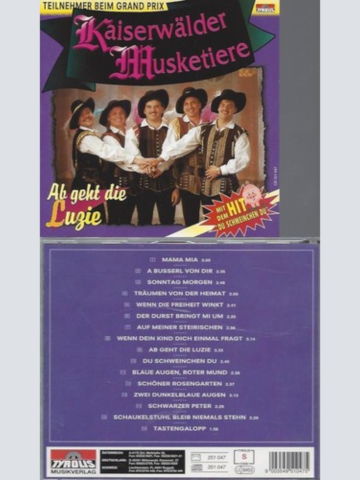 CD   Kaiserwälder Musketiere  Ab geht die Luzie