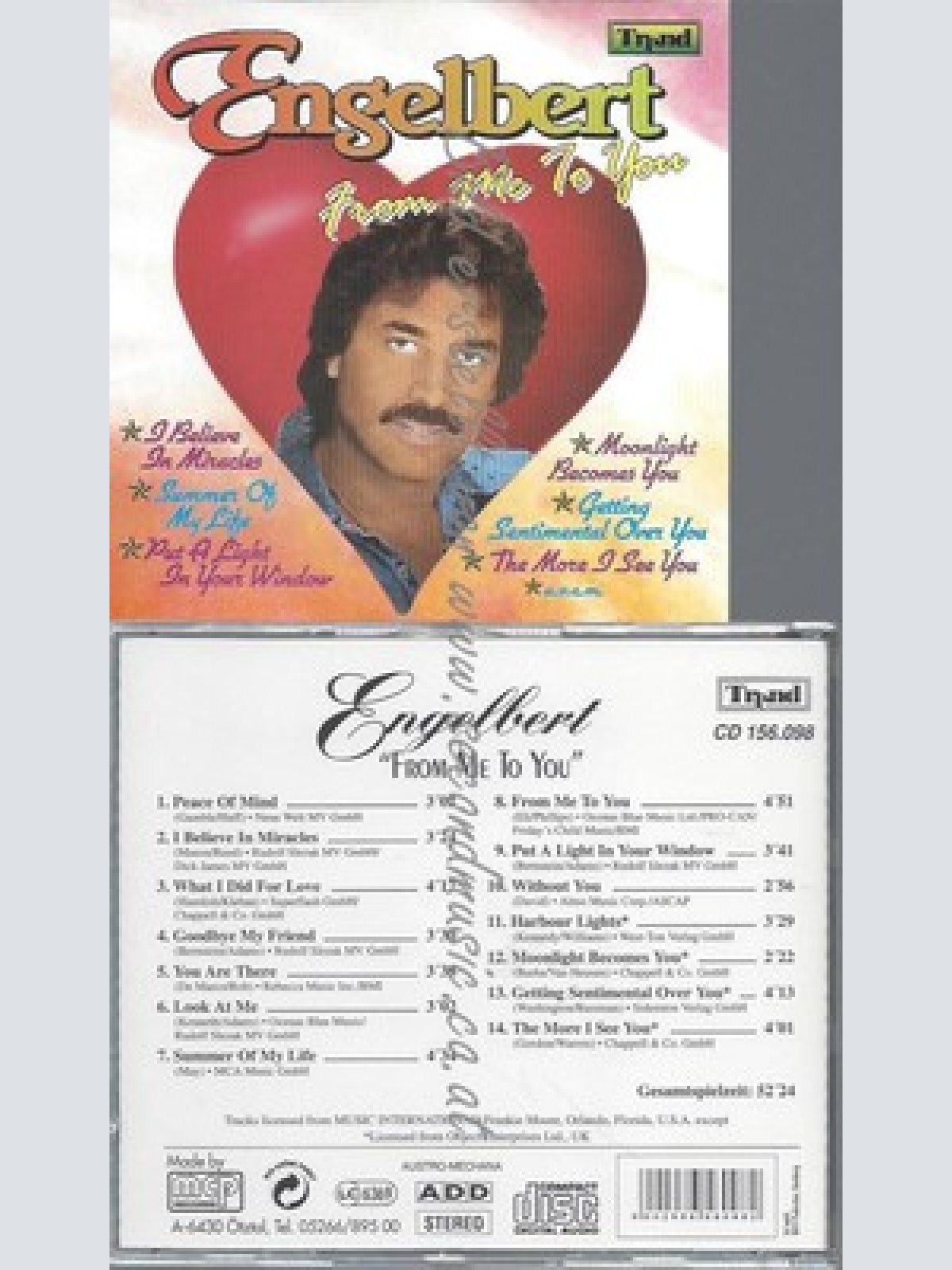 CD--ENGELBERT--FROM ME TO YOU