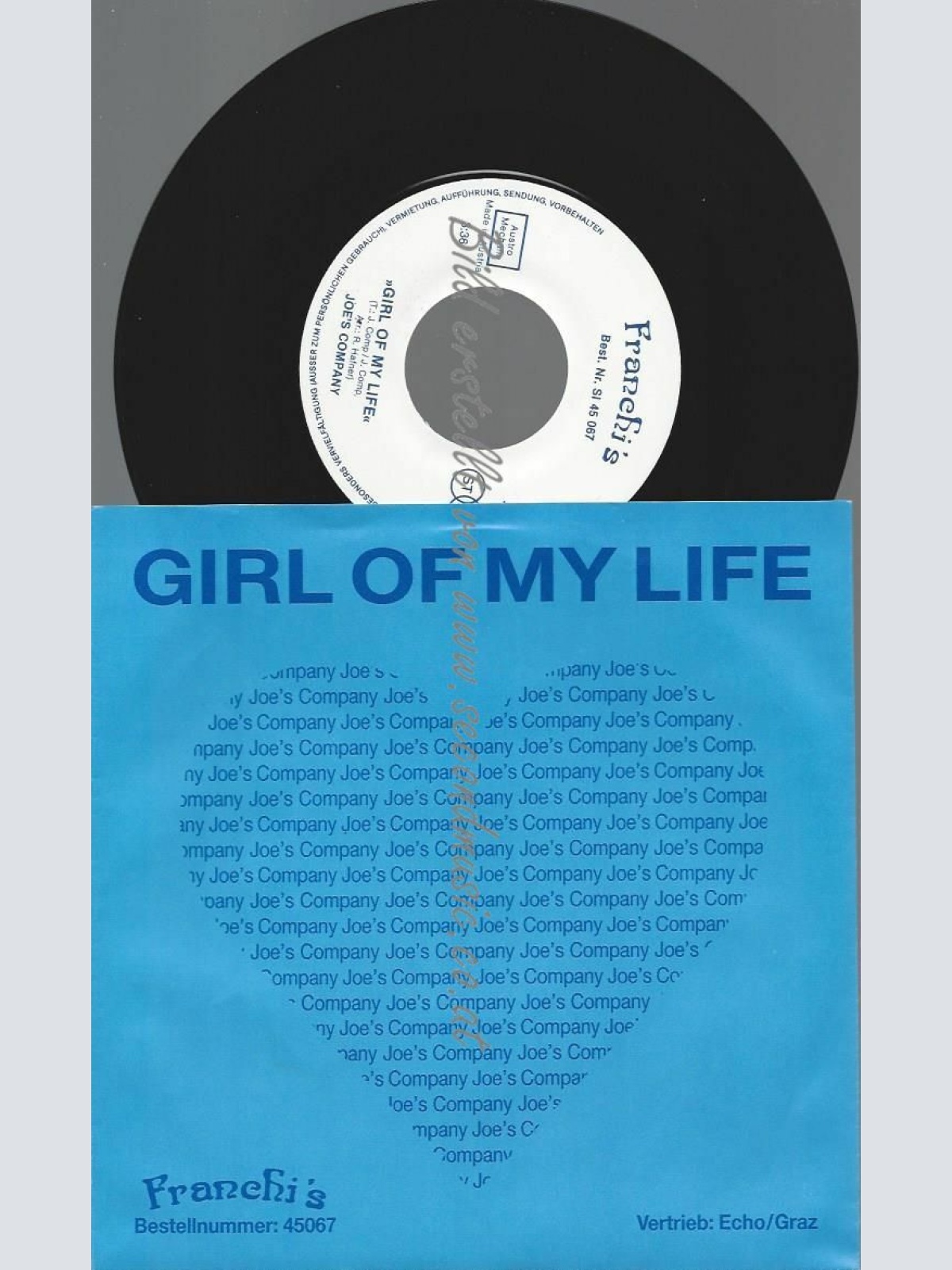 7" JOE'S COMPANY GIRL OF MY LIFE  // NM