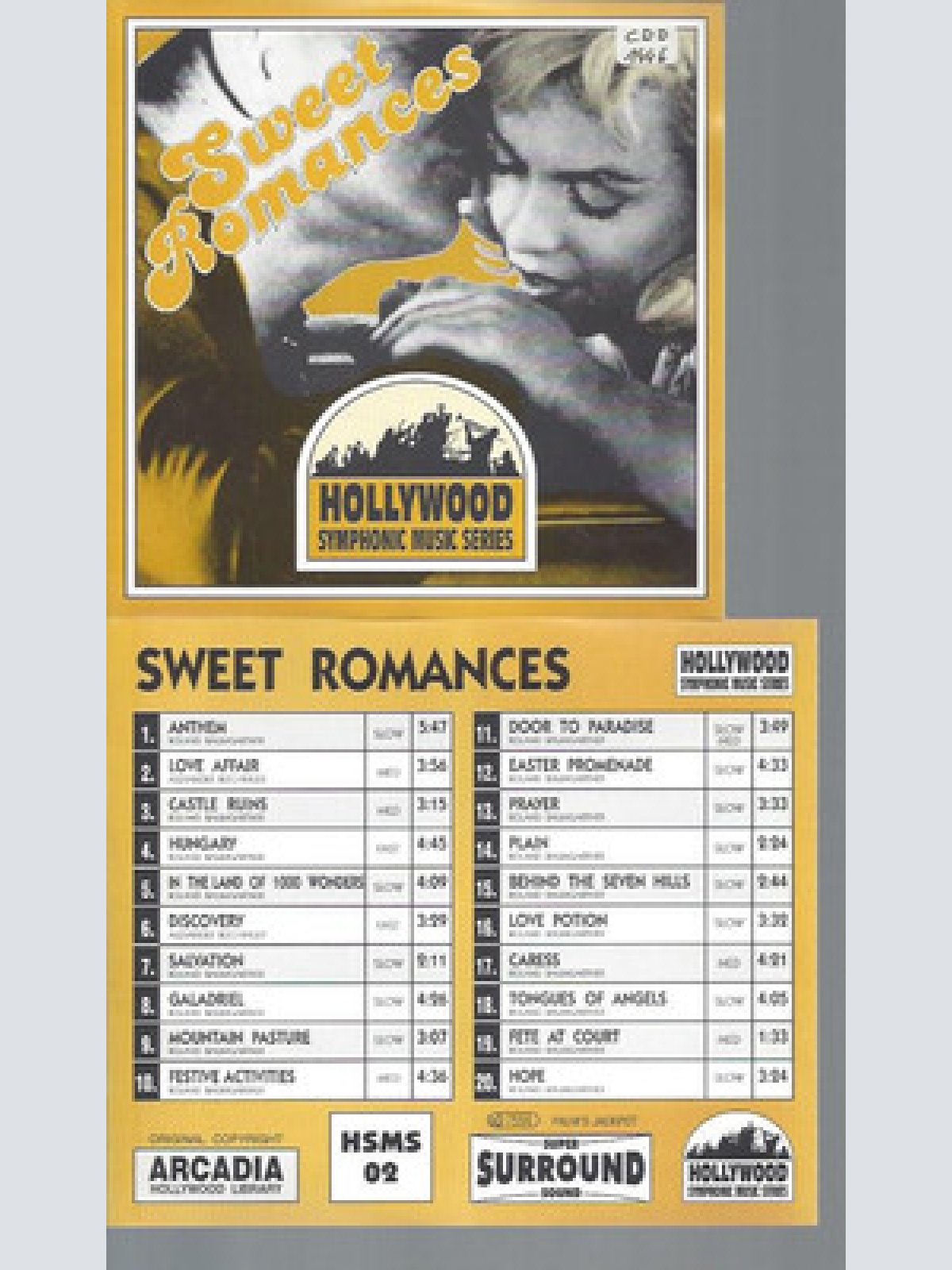 CD--SWEET ROMANCES   HOLLYWOOD SYMPHONIC SERIES