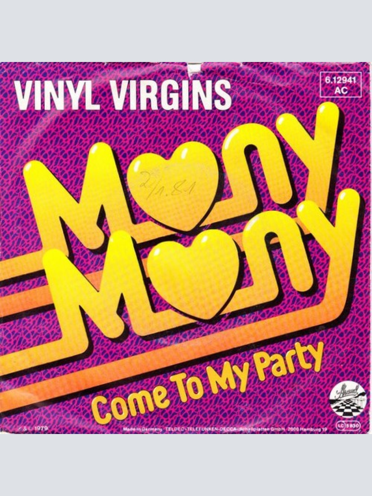 7", Single, Promo Vinyl Virgins - Mony Mony