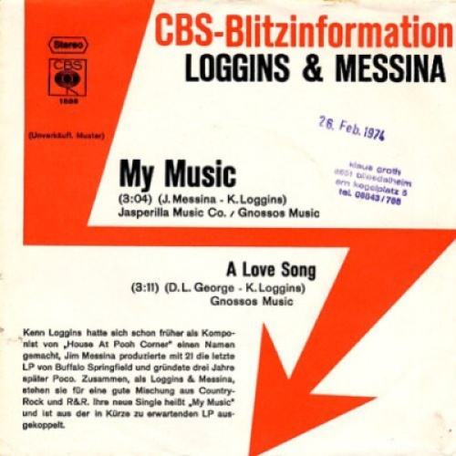 7", Single, Promo Loggins & Messina* - My Music