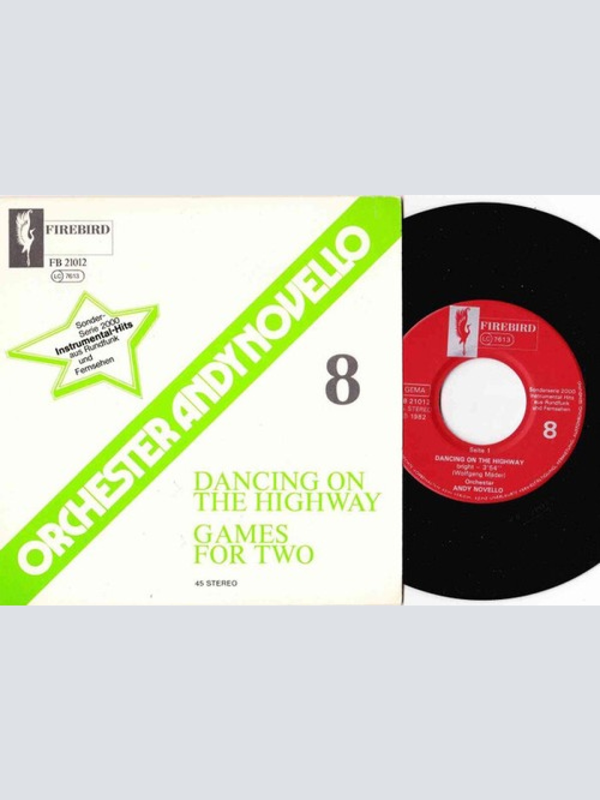 7", Single Orchester Andy Novello - Dancing On The Highway / Games For Two