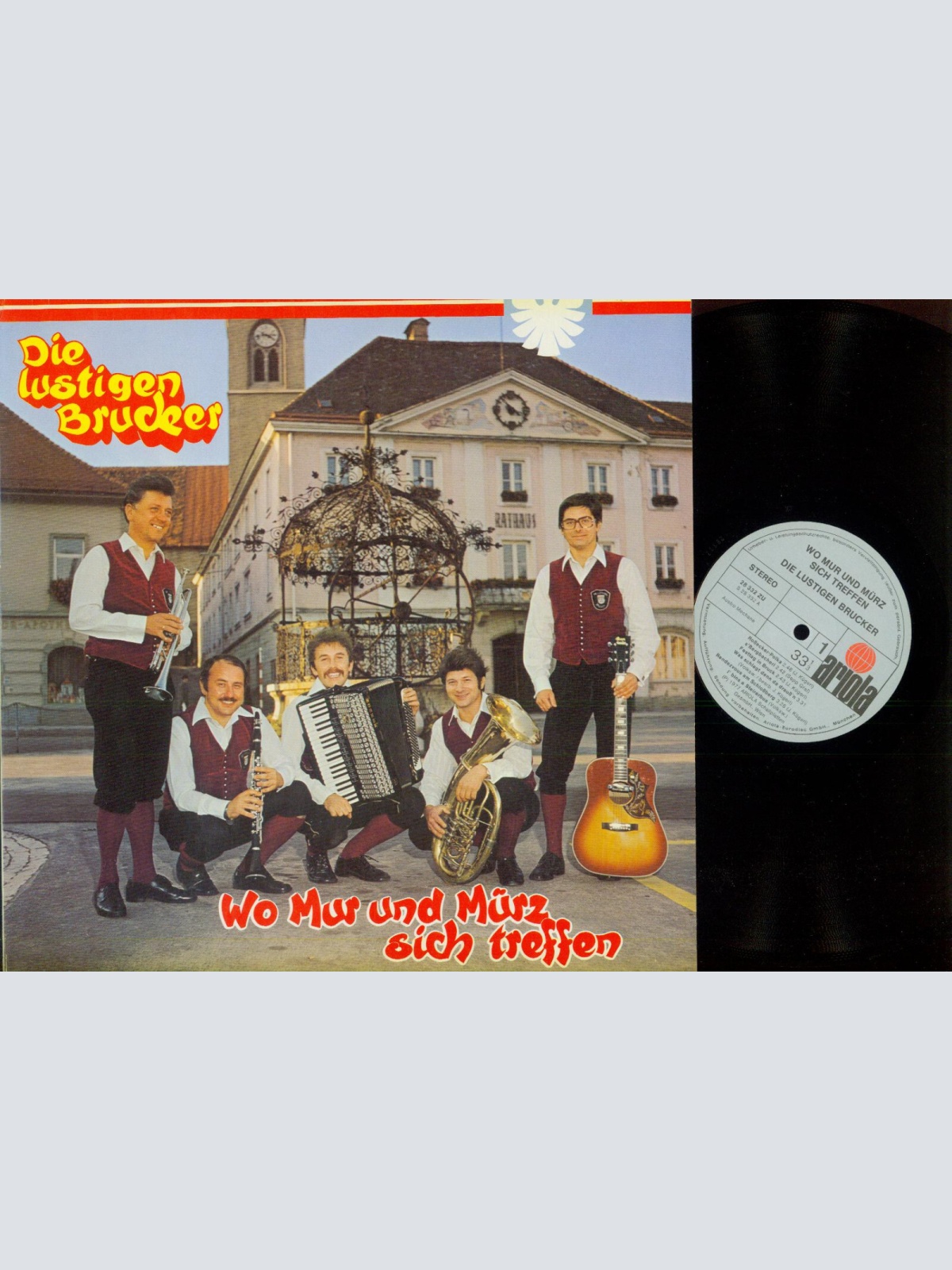 LP--  Die lustigen Brucker     Wo Mur und Mürz sich treffen