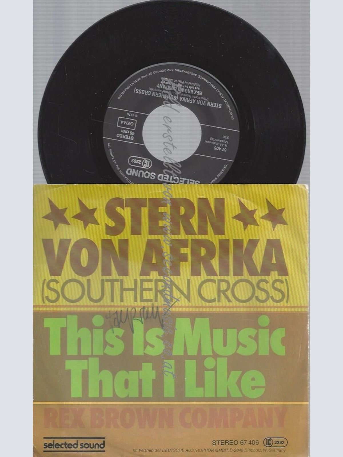 7"   Rex Brown Company  Stern Von Afrika