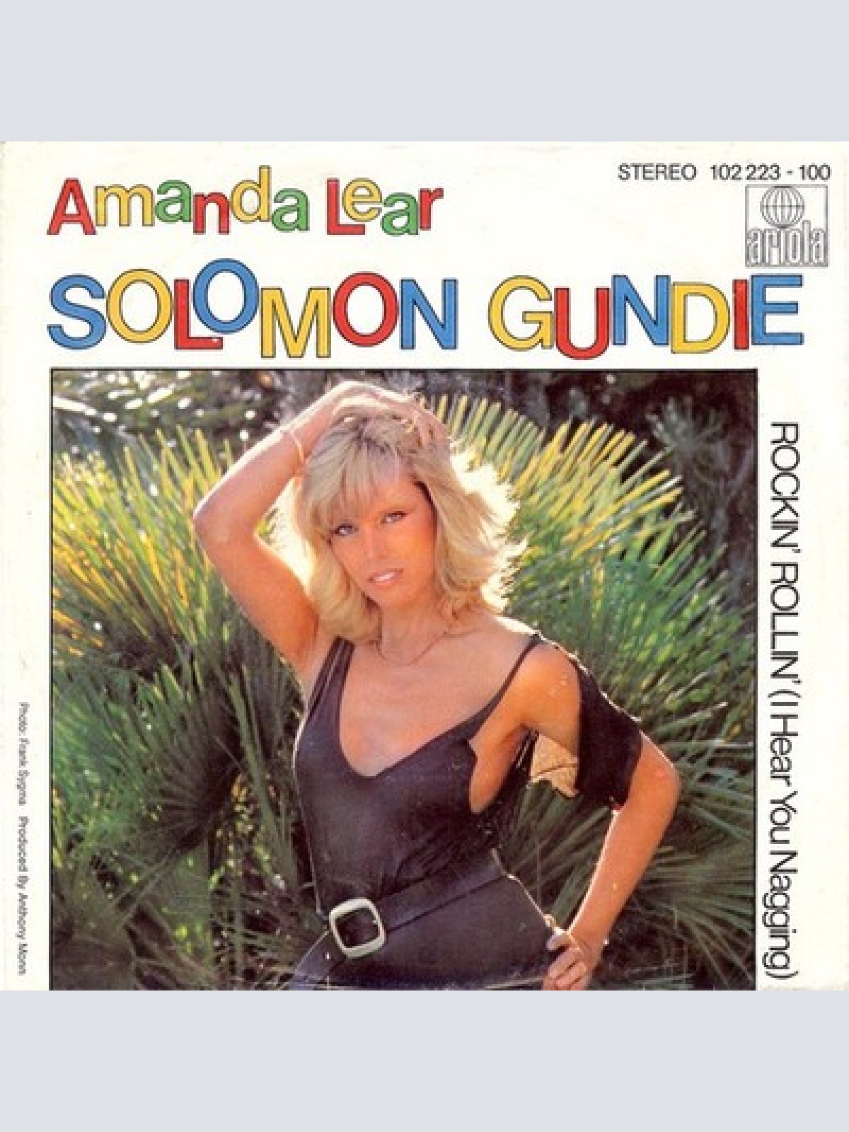 7", Single, Glo Amanda Lear - Solomon Gundie