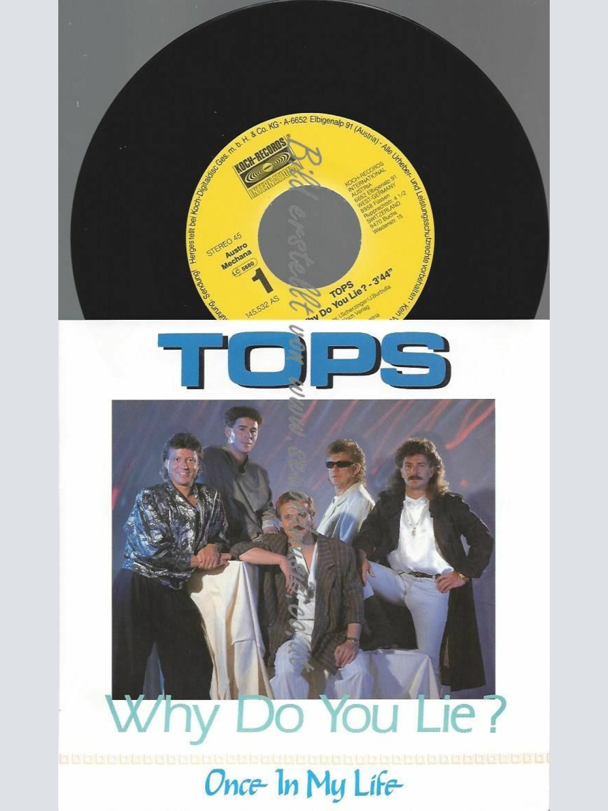 7" TOPS WHY DO YOU LIE   // NM