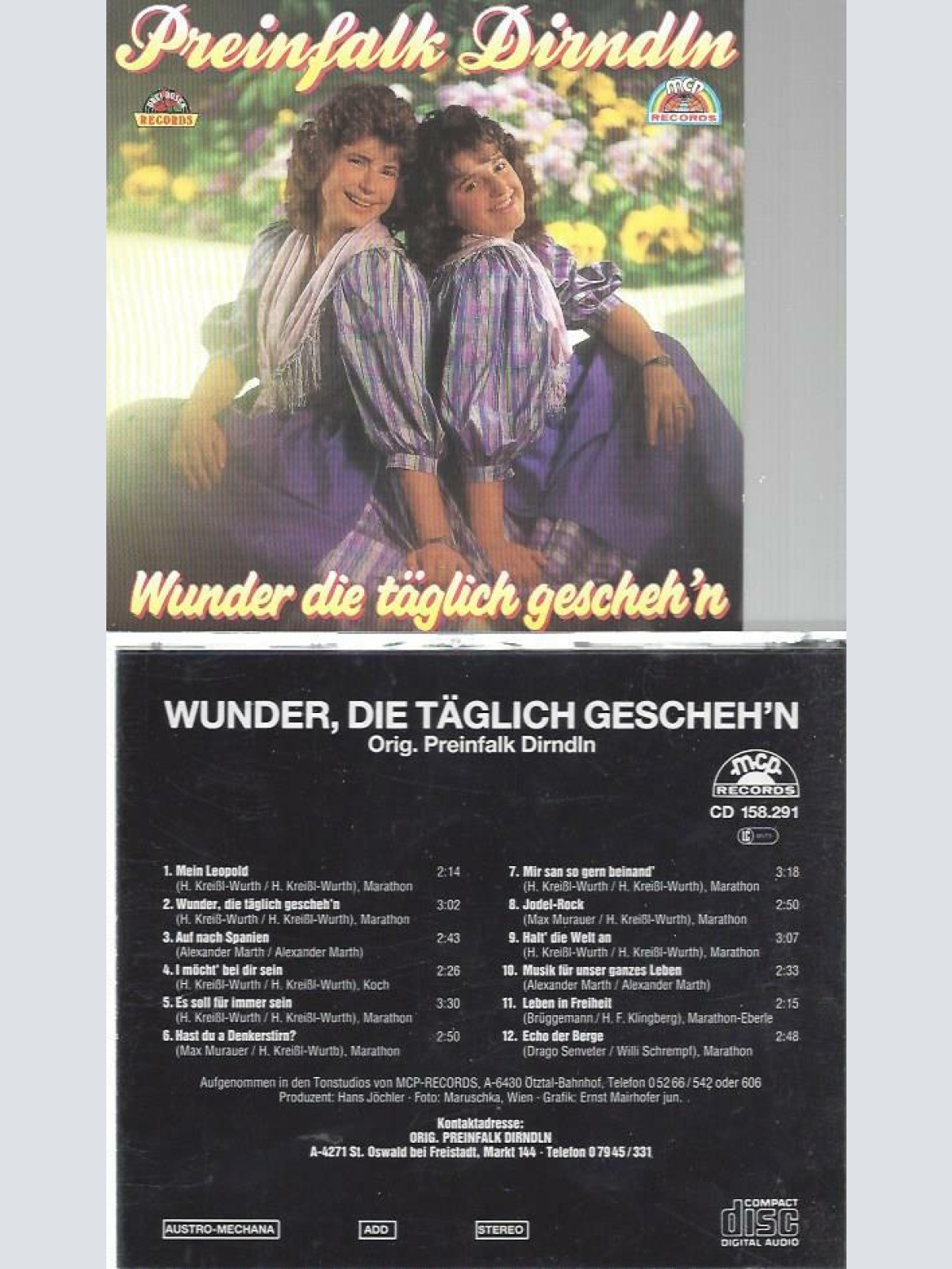CD--Preinfalk Dirndln --Wunder die täglich gescheh'n