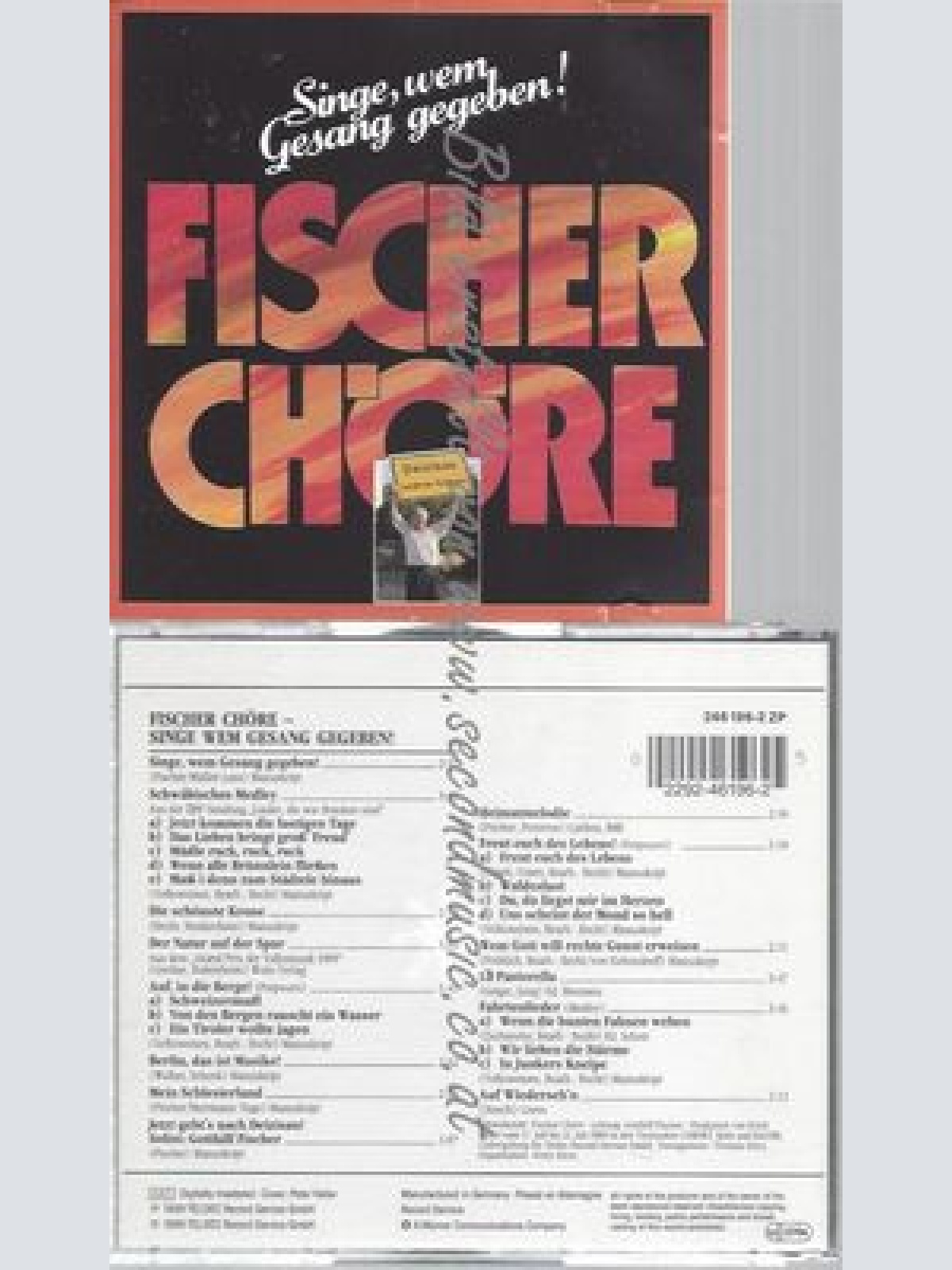 CD--FISCHER CHÖRE--SINGE WEM GESANG GEGEBEN