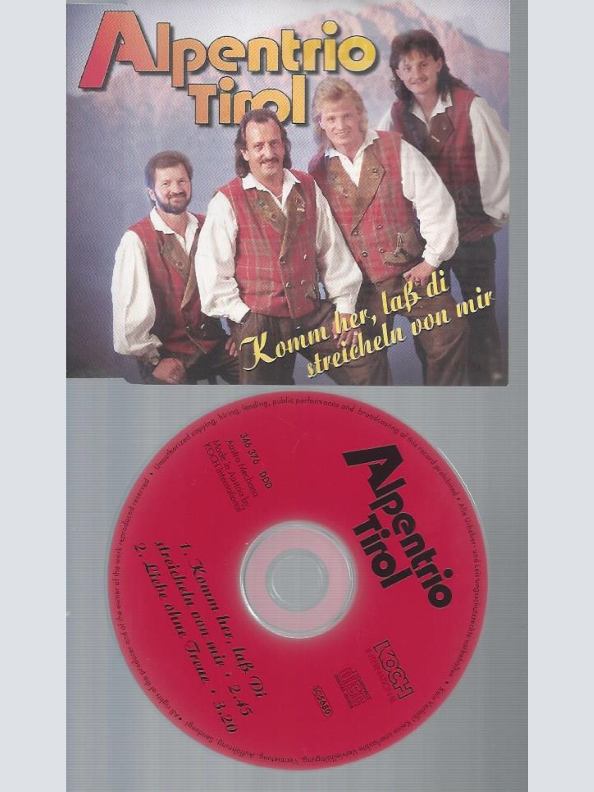 CD--ALPENTRIO TIROL--KOMM HER LASS DI STREICHELN VO