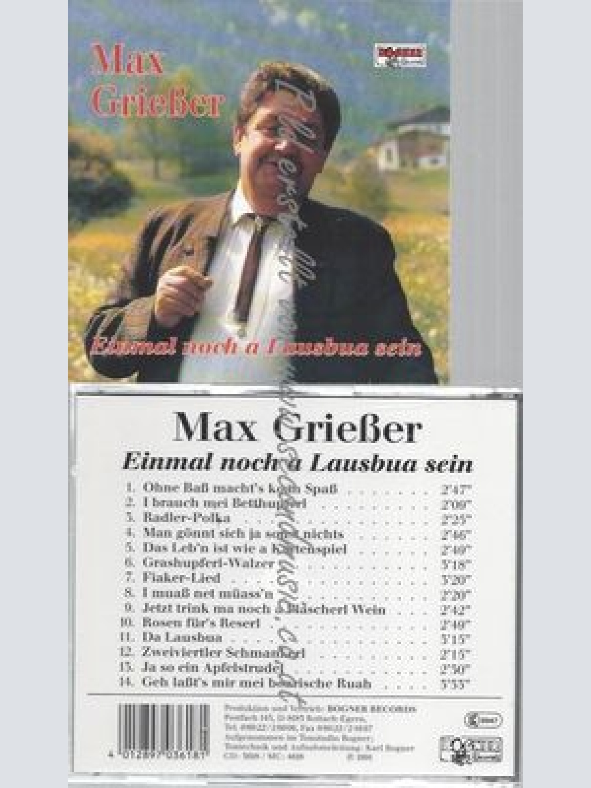 CD--MAX GRIEßER--EINMAL NOCH A LAUSBUA SEIN