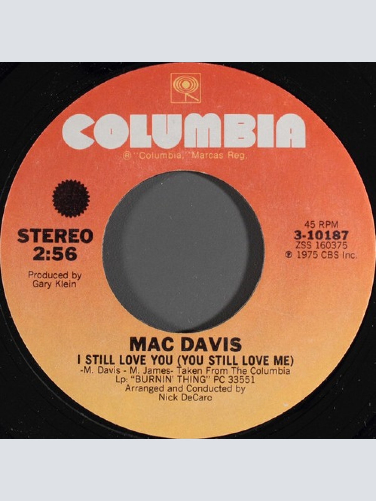 7", Single, Styrene, Ter Mac Davis - I Still Love You (You Still Love Me)