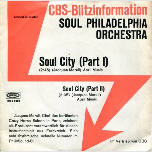 7", Single, Promo Soul Philadelphia Orchestra - Soul City