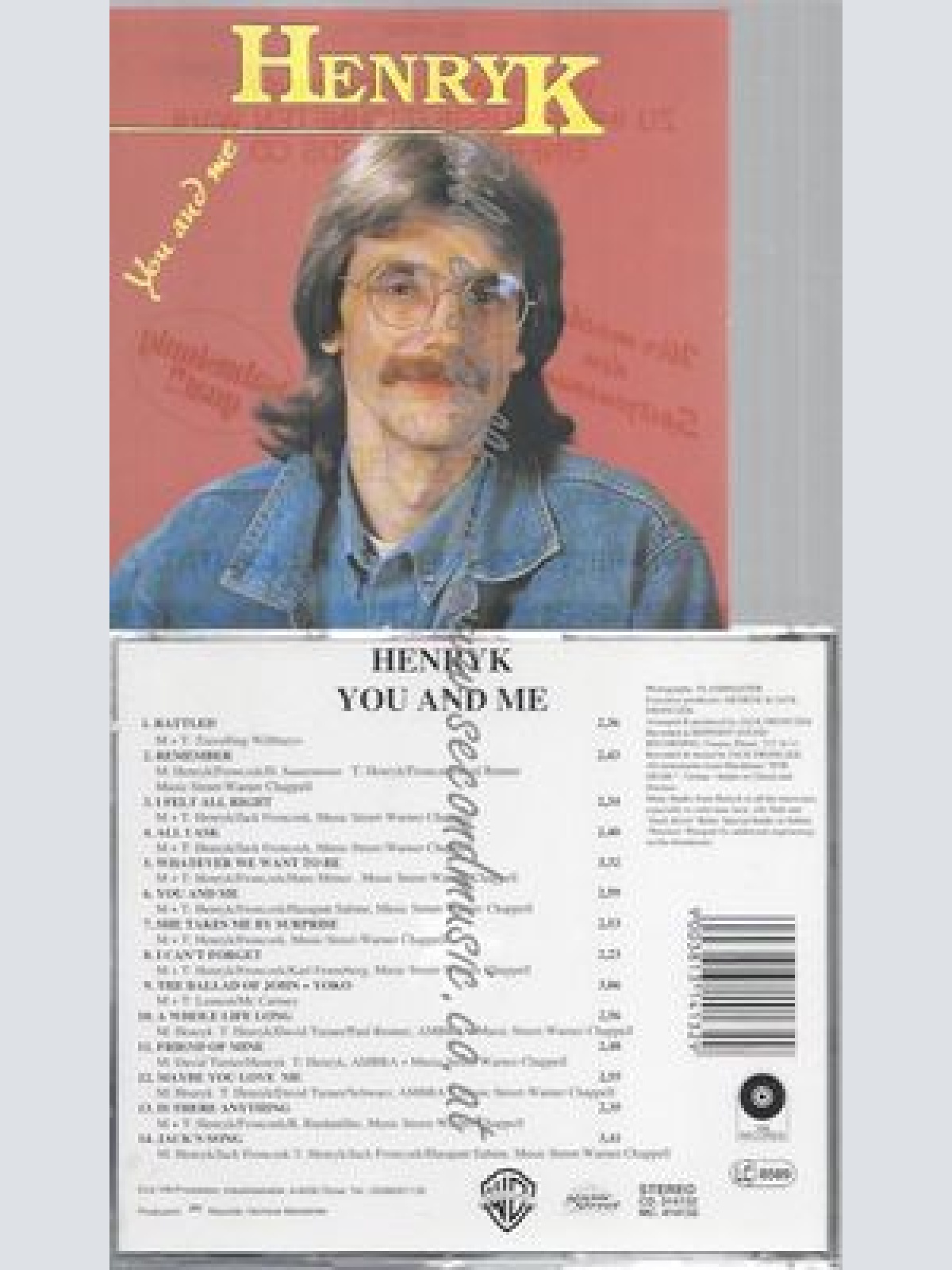 CD--HENDRYK--YOU AND ME CD