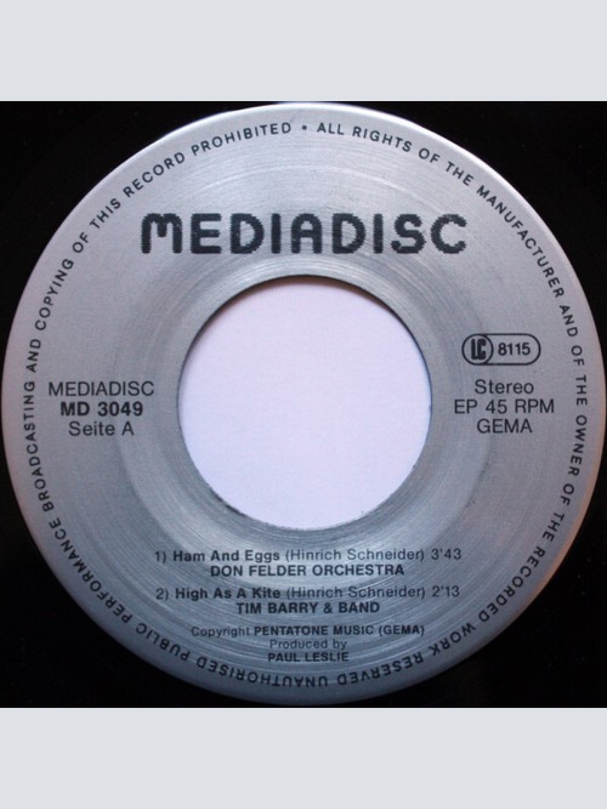 7", EP Various - Ham And Eggs / High As A Kite / Crazee Drive / United Europe...