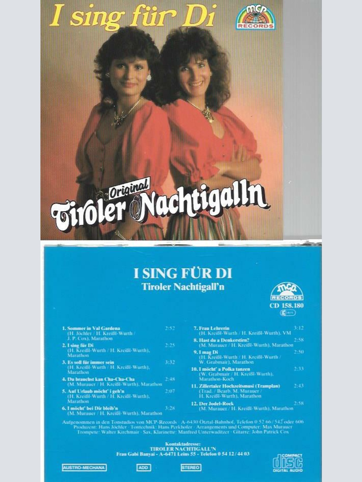 CD--Tiroler Nachtigalln --I sing für Di