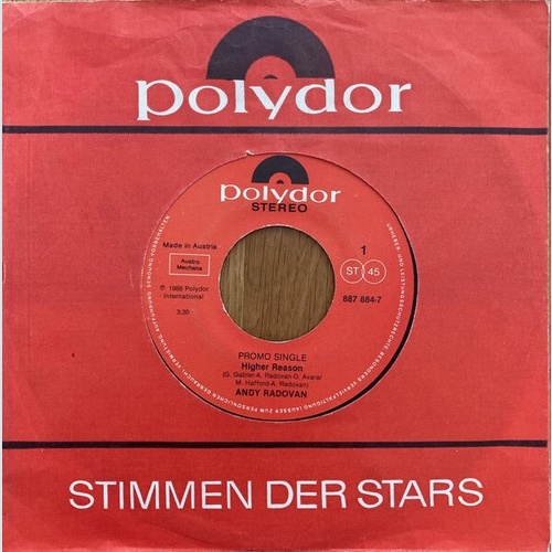7", Single, Promo Andy Radovan - Higher Reason