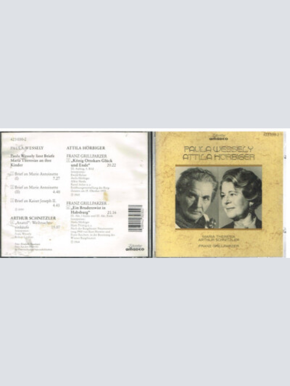 CD, Comp, RE Paula Wessely, Attila Hörbiger, Arthur Schnitzler, Franz Grillpa...