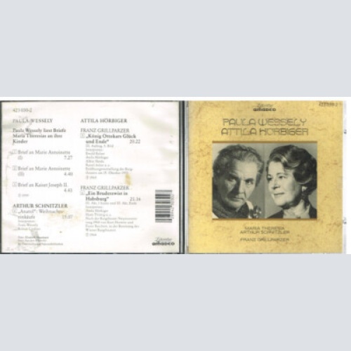 CD, Comp, RE Paula Wessely, Attila Hörbiger, Arthur Schnitzler, Franz Grillpa...