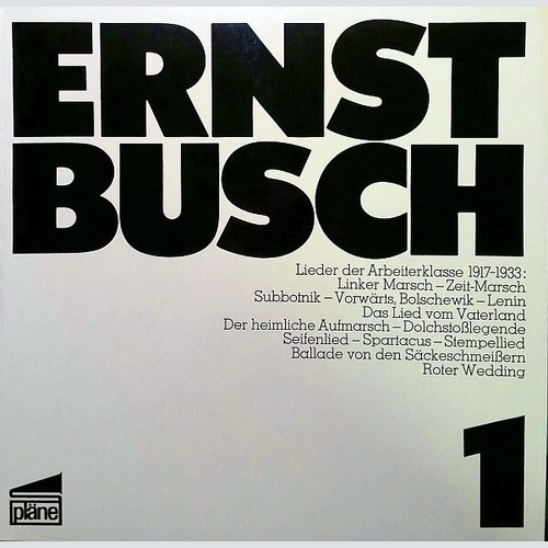 LP, Album Ernst Busch - Ernst Busch 1