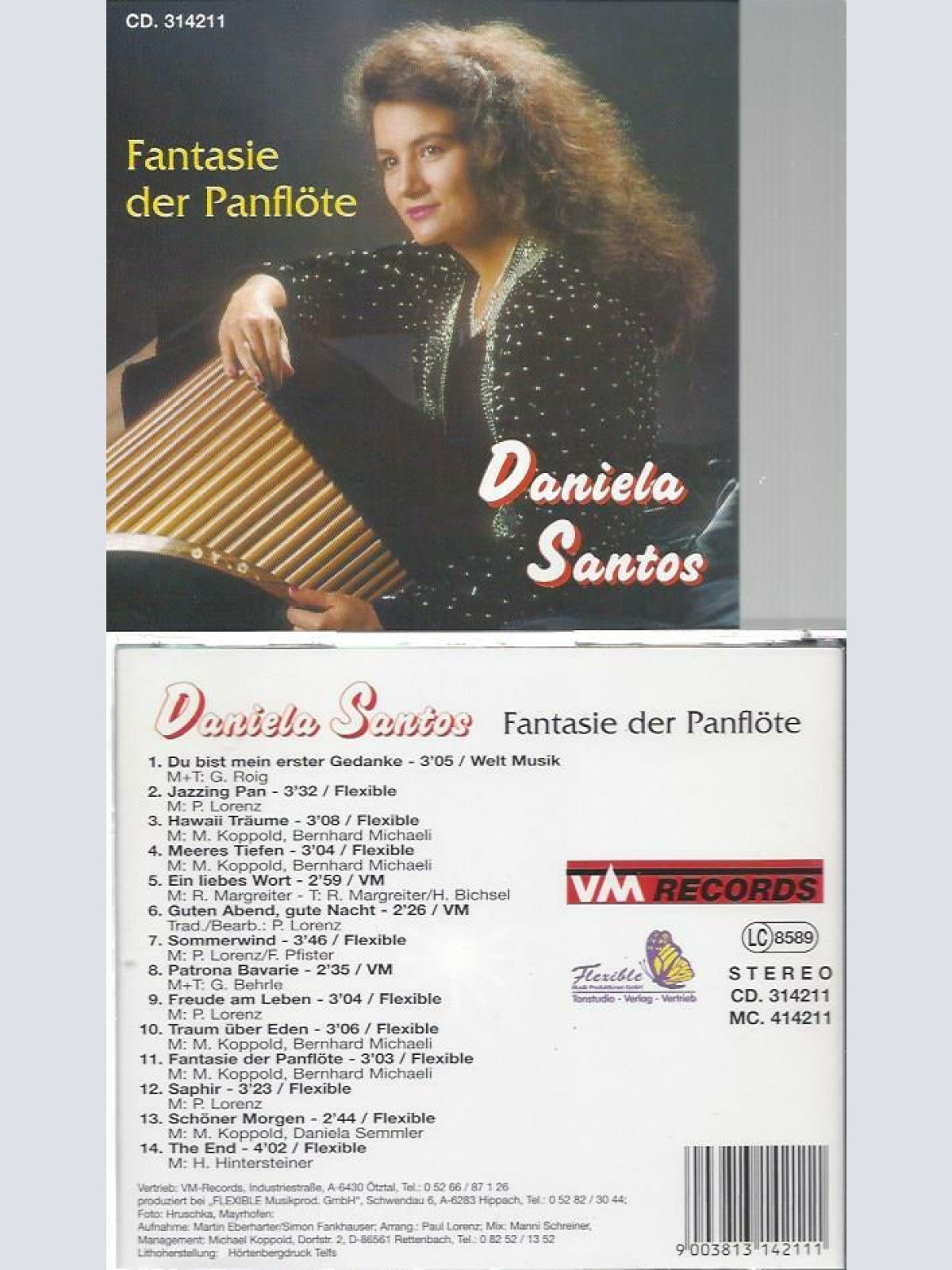 CD--Daniela Santos --  Fantasie der Panflöte