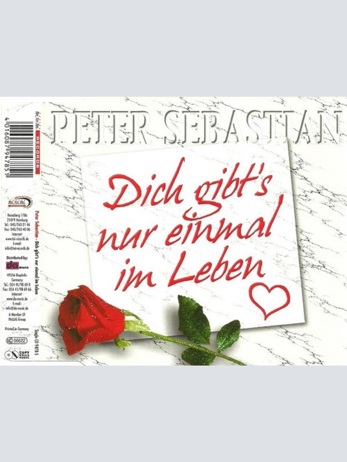 CD, Maxi Peter Sebastian - Dich Gibt's Nur Einmal Im Leben