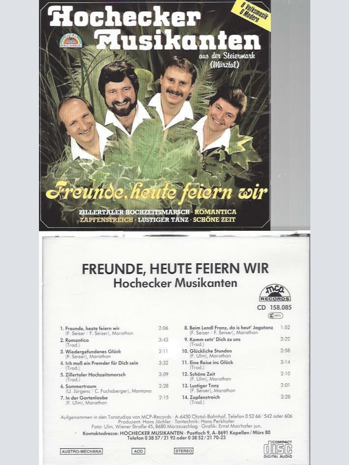 CD--Hochecker Musikanten  --Freunde heute feiern wir