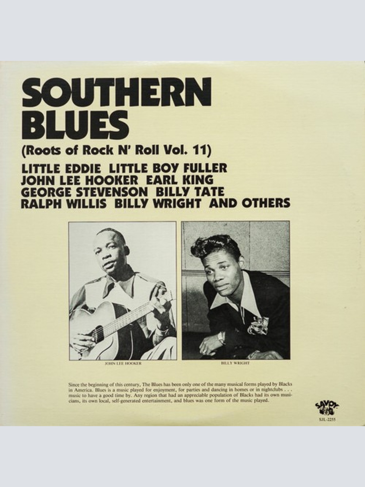 2xLP, Album, Comp Various - Southern Blues (Roots Of Rock 'N' Roll Volume 11)