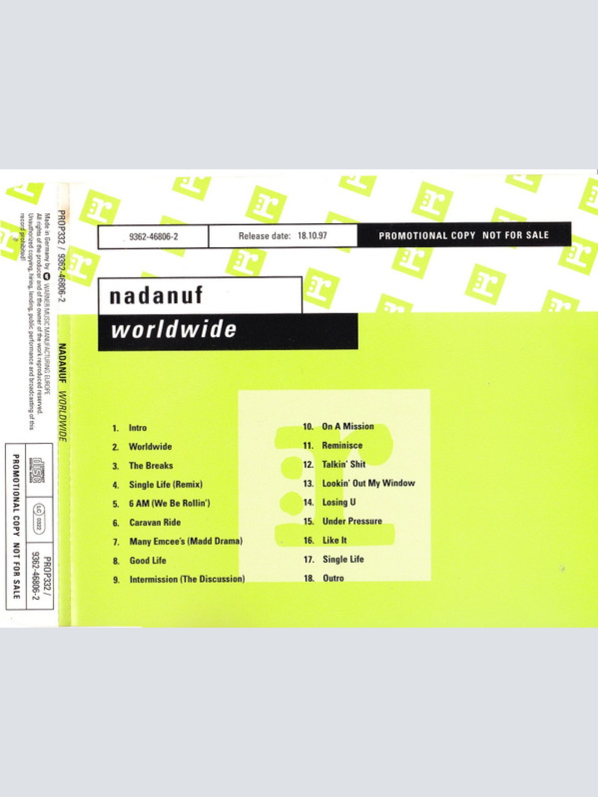 CD, Album, Promo Nadanuf - Worldwide