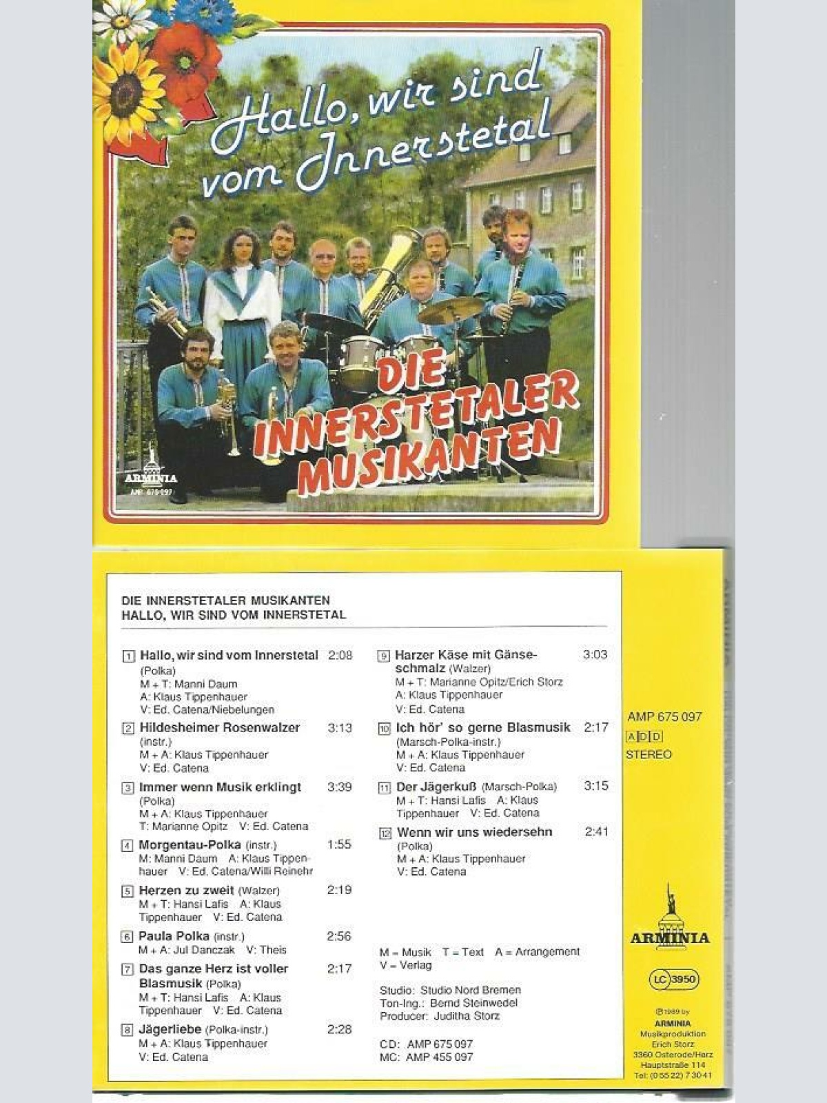 CD--Die Innerstetaler Musikanten--Hallo wir sind vom Innerstetal