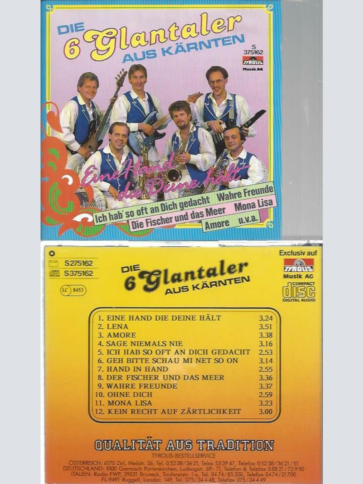 CD--Die 6 Glantaler --Eine Hand sie deine hält