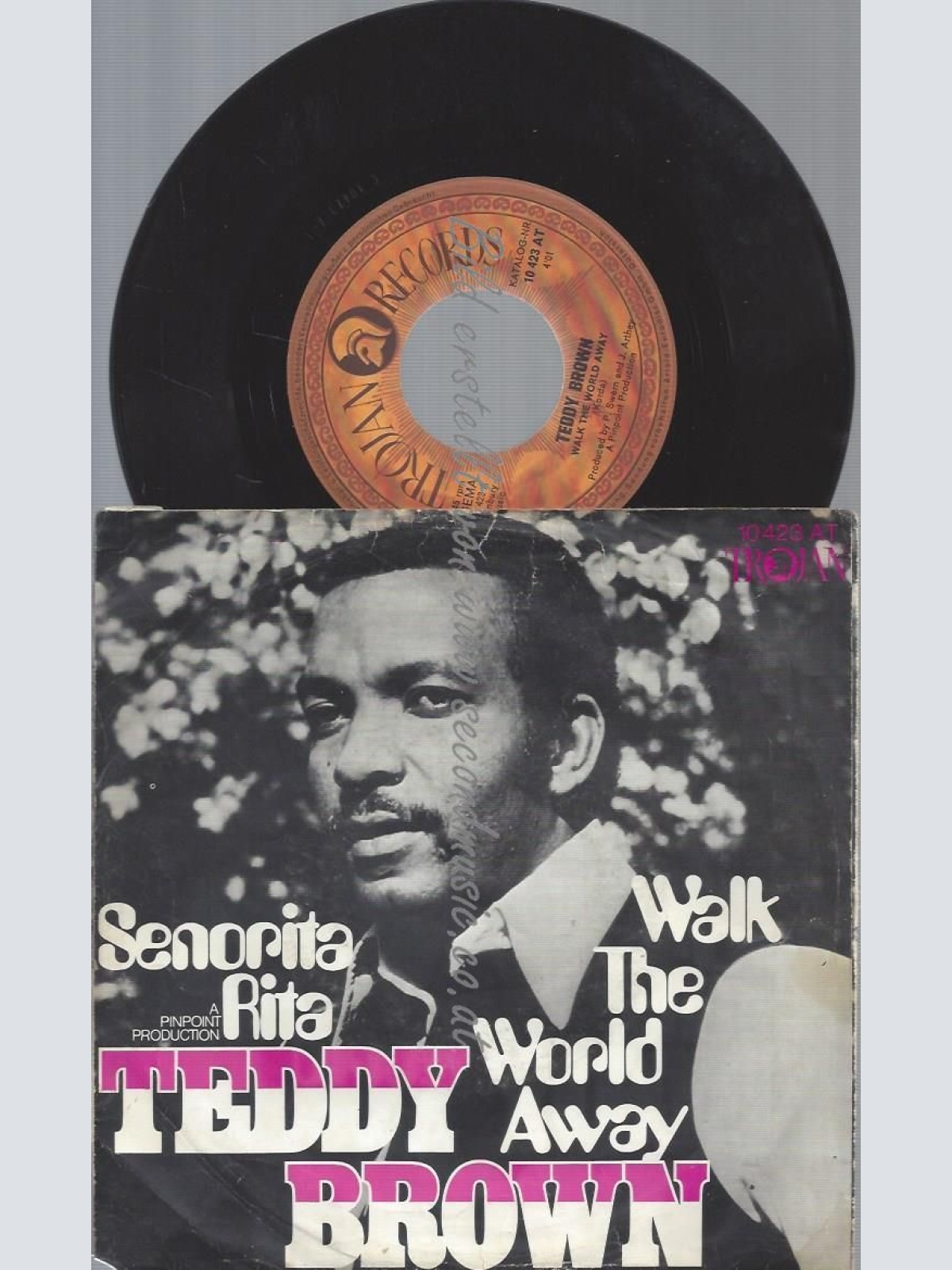 7"  Teddy Brown  – Walk The World Away