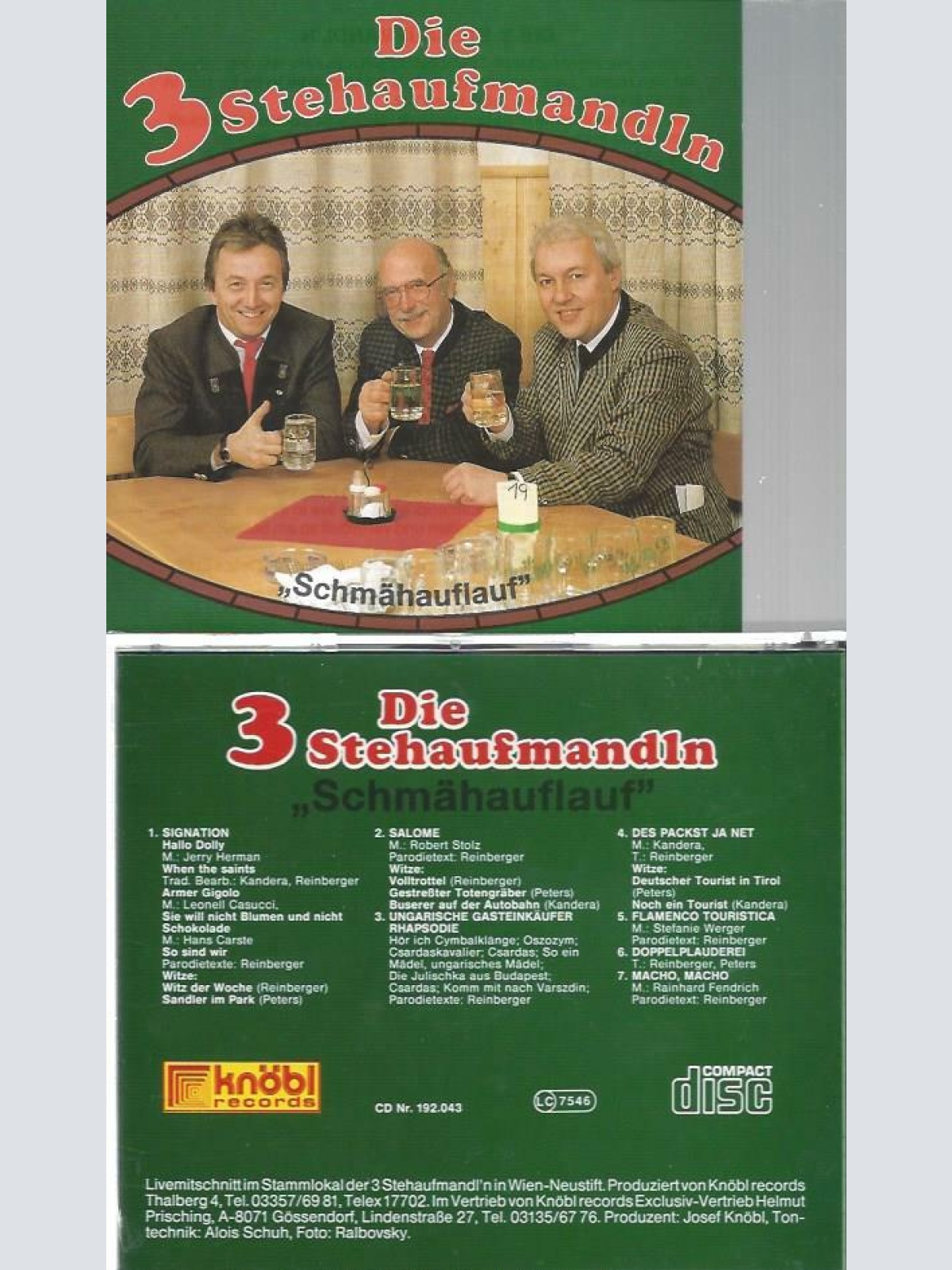 CD--Die 3 Stehaufmandln --Schmähauflauf