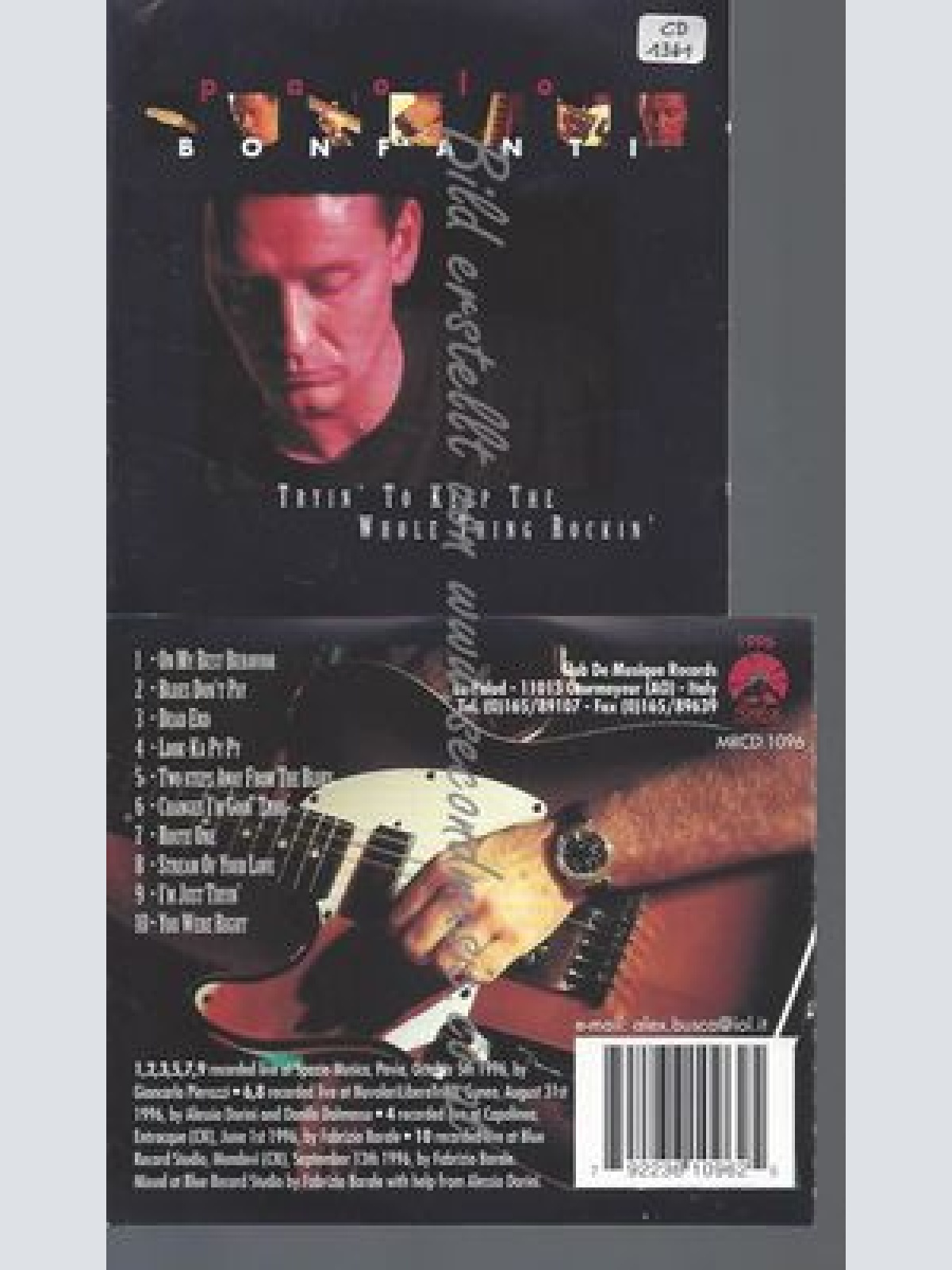 CD--PAOLO BONFANTI--TRYIN' TO KEEP THE WHOLE | IMPORT