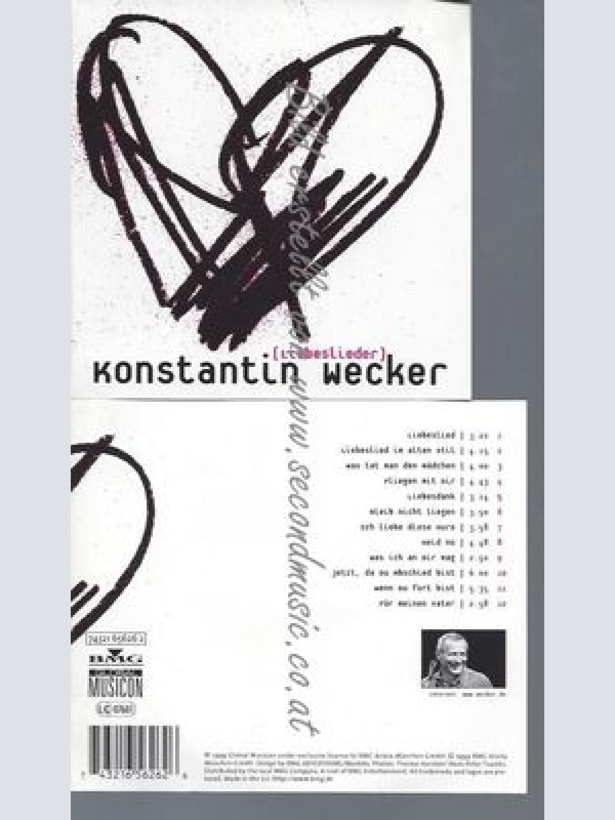 CD--KONSTANTIN WECKER--LIEBESLIEDER