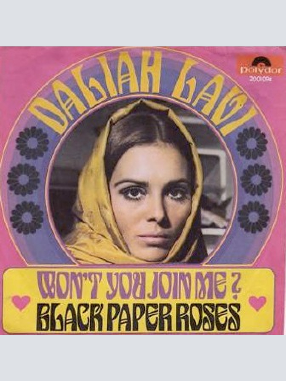 7", Single Daliah Lavi - Won't You Join Me? / Black Paper Roses