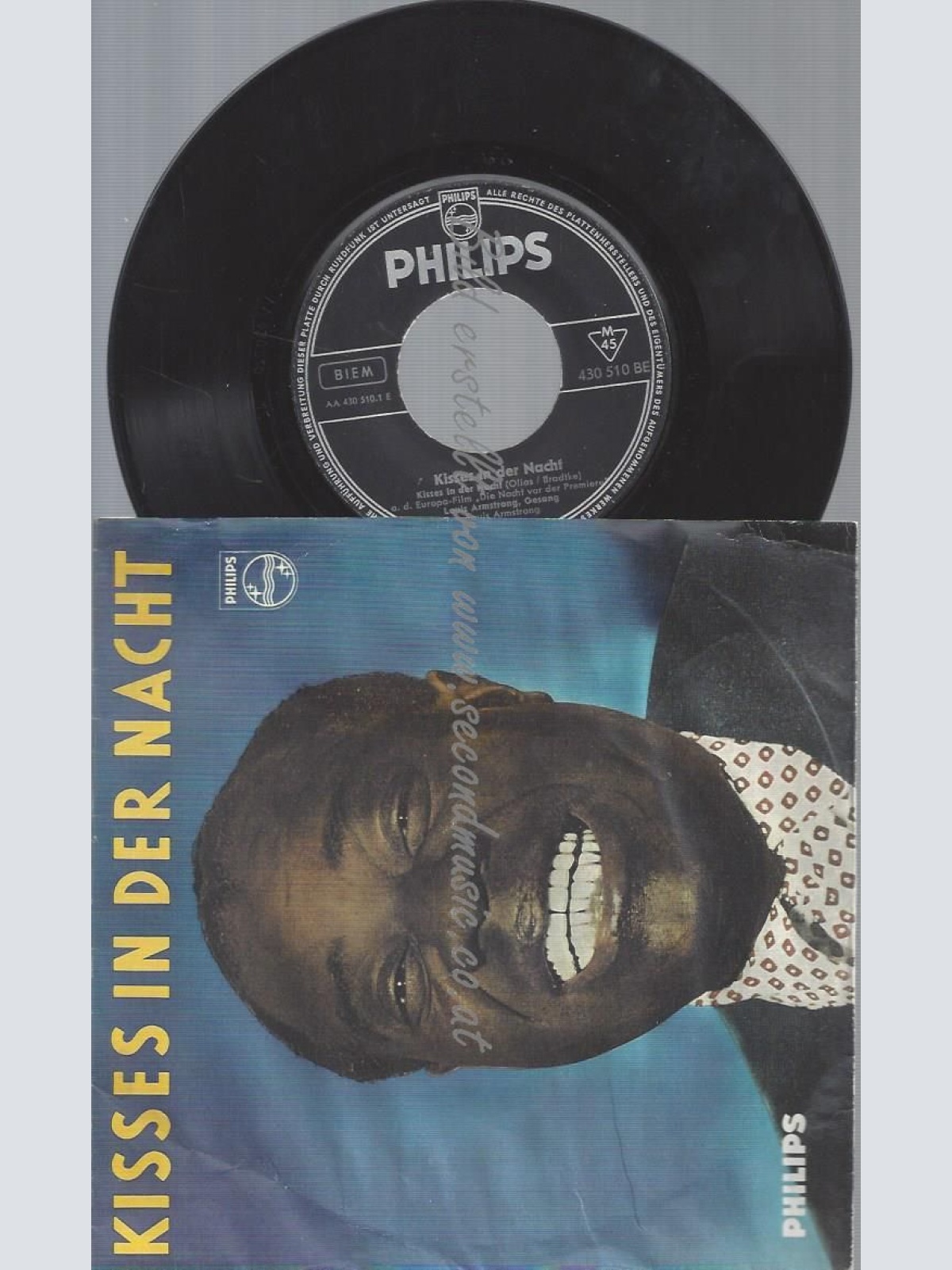 7"  Louis Armstrong  Kisses In Der Nacht