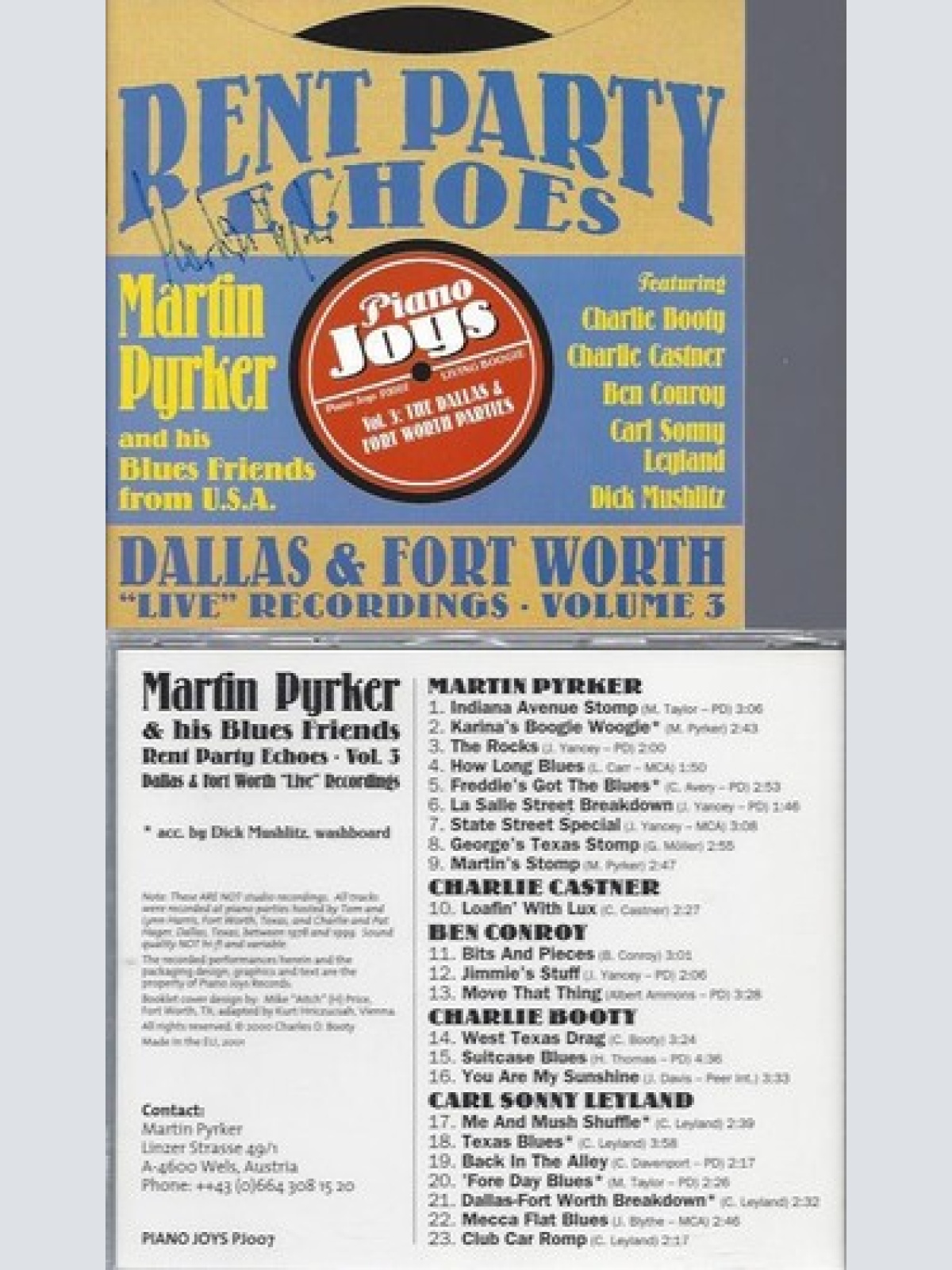 CD   Martin Pyrker --Rent Party Echoes