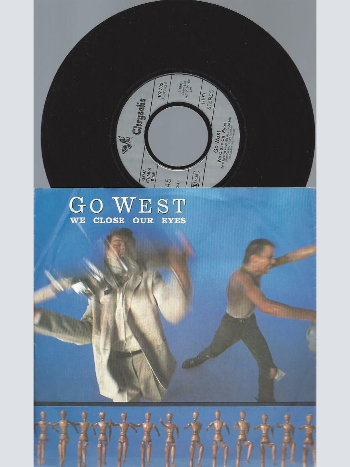 7"    Go West  We Close Our Eyes