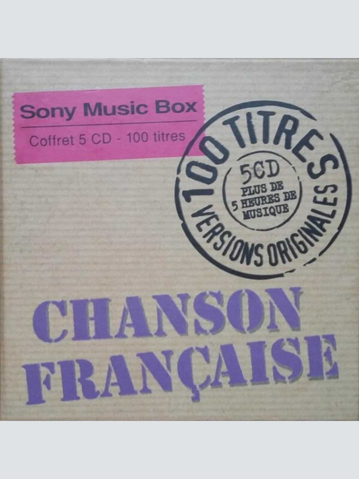 5xCD, Comp + Box Various - 100 Titres Chanson Française