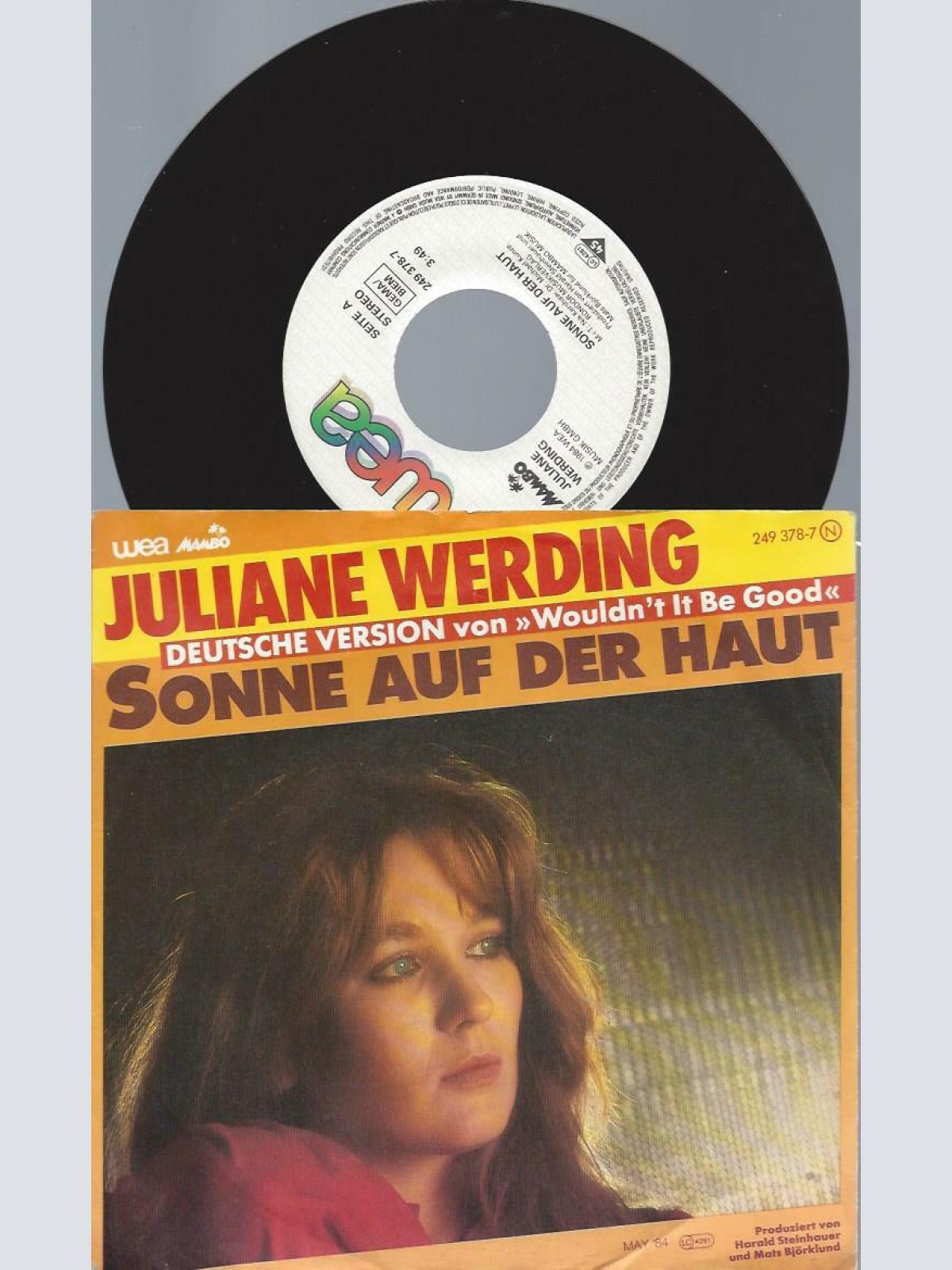 7"    Juliane Werding  Sonne Auf Der Haut