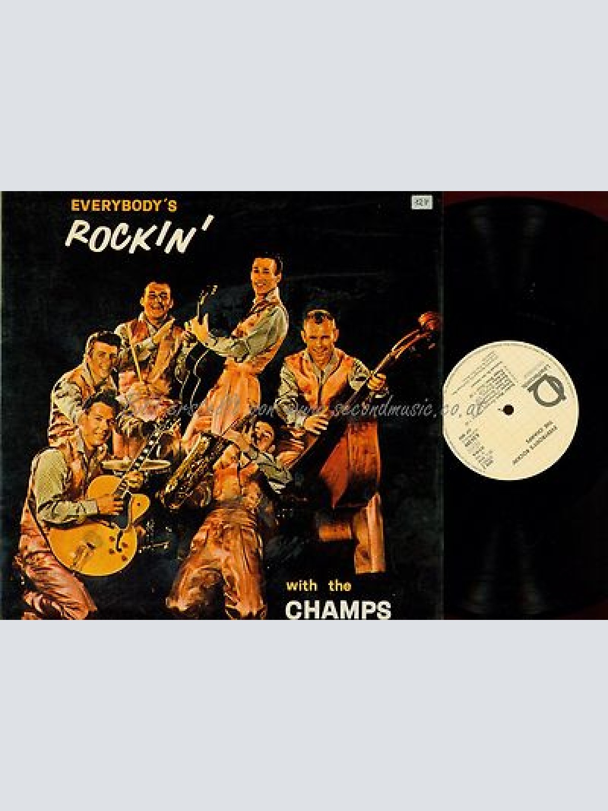 LP--EVERYBODYS ROCKIN--WITH THE CHAMPS
