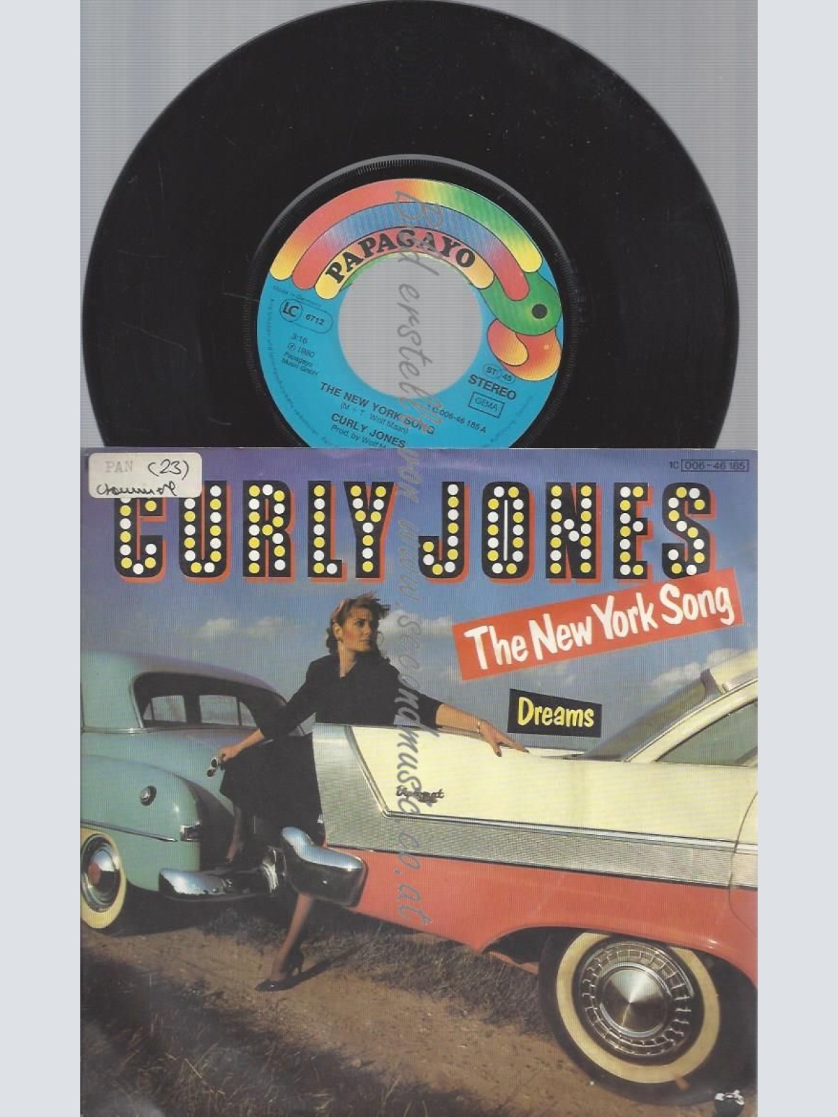 7"   Curly Jones  The New York Song