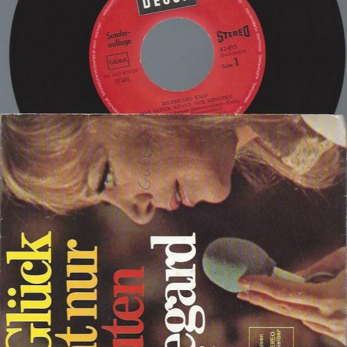 7"    Hildegard Knef  Das Glück Kennt Nur Minuten