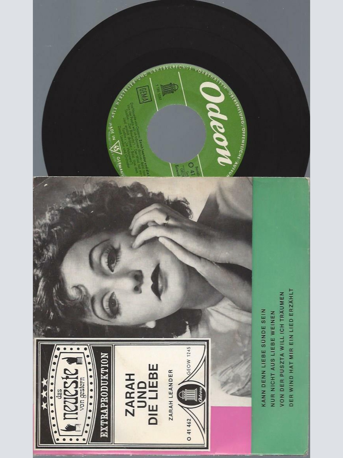 7"     Zarah Leander – Zarah Und Die Liebe