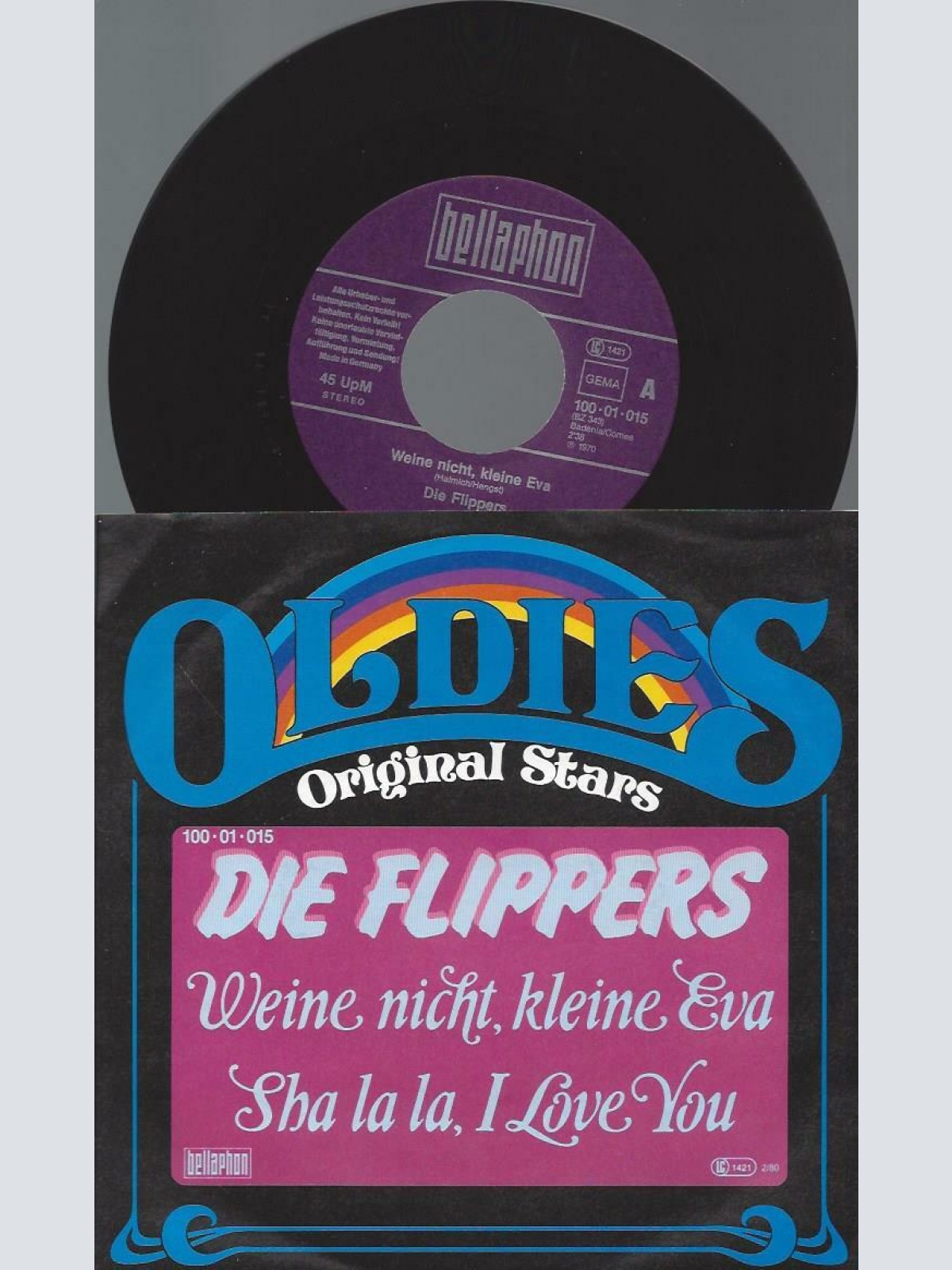7"  Die Flippers  Weine Nicht Kleine Eva / Sha La La, I Love You