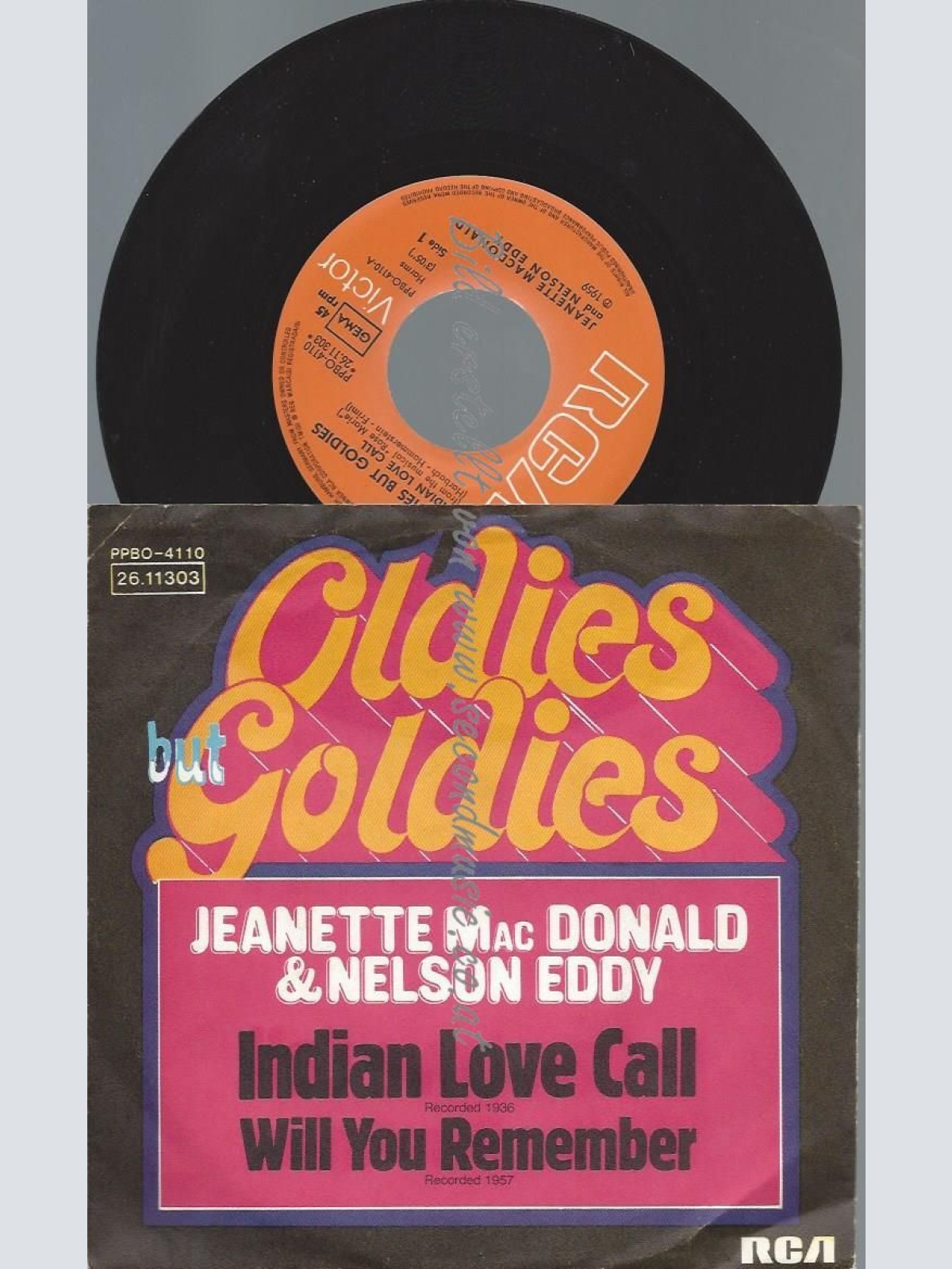 7"  Jeanette MacDonald & Nelson Eddy  Indian Love Call