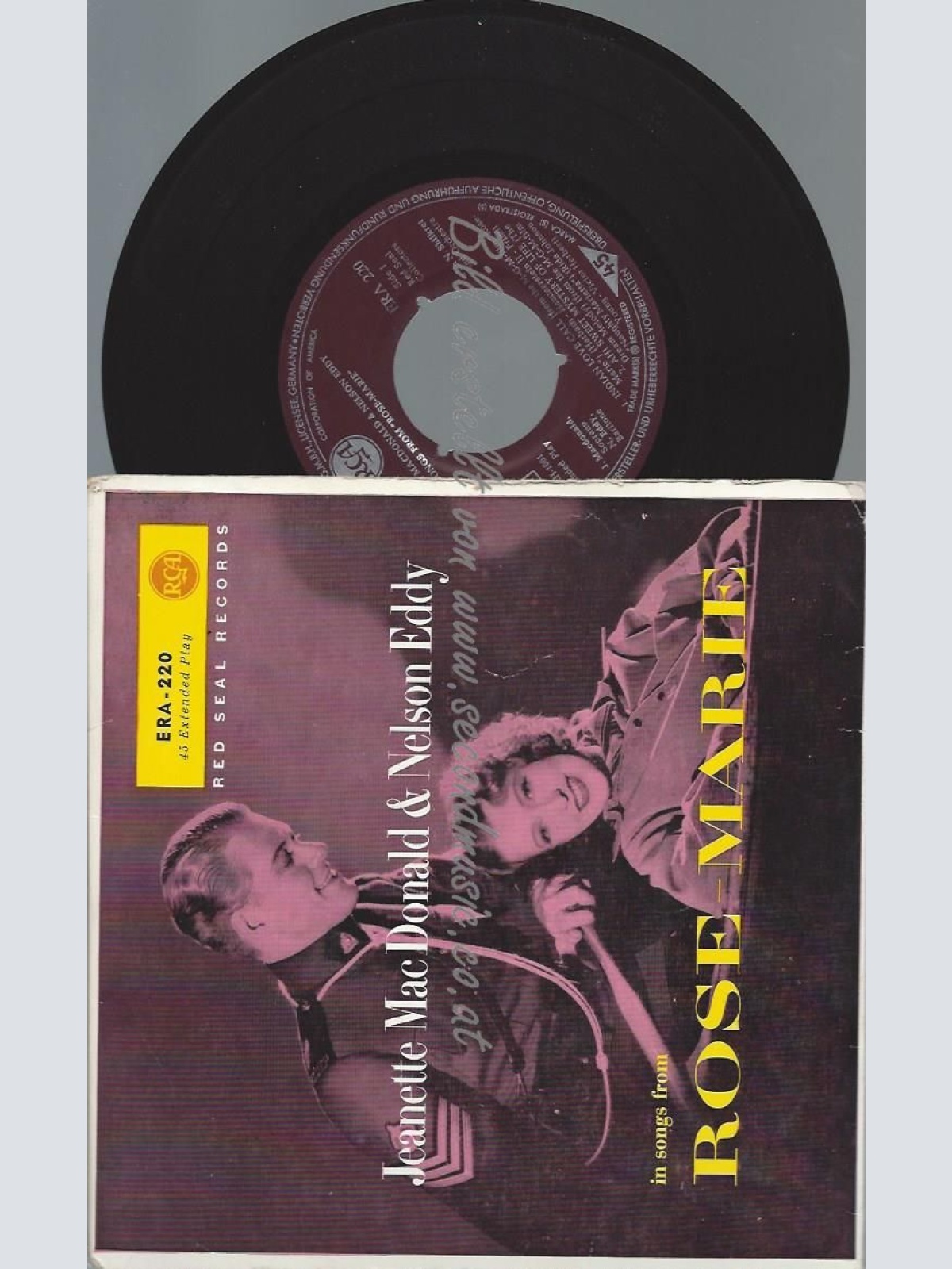 7"   Jeanette MacDonald, Nelson Eddy  In Songs From Rose Marie