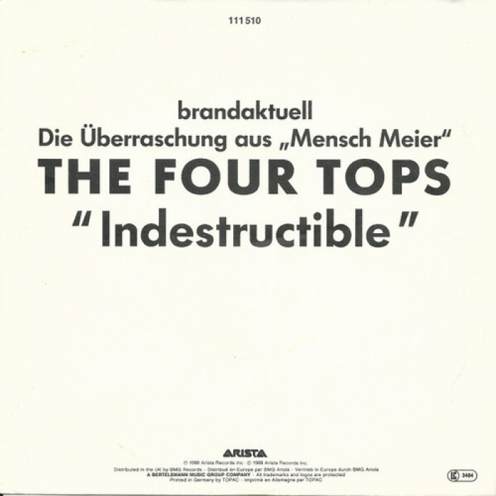 7", S/Sided, Promo Four Tops - Indestructible